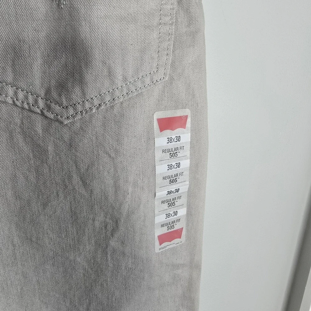 Levi's 505 Mens Jeans Size 38x30 White‎ Gray